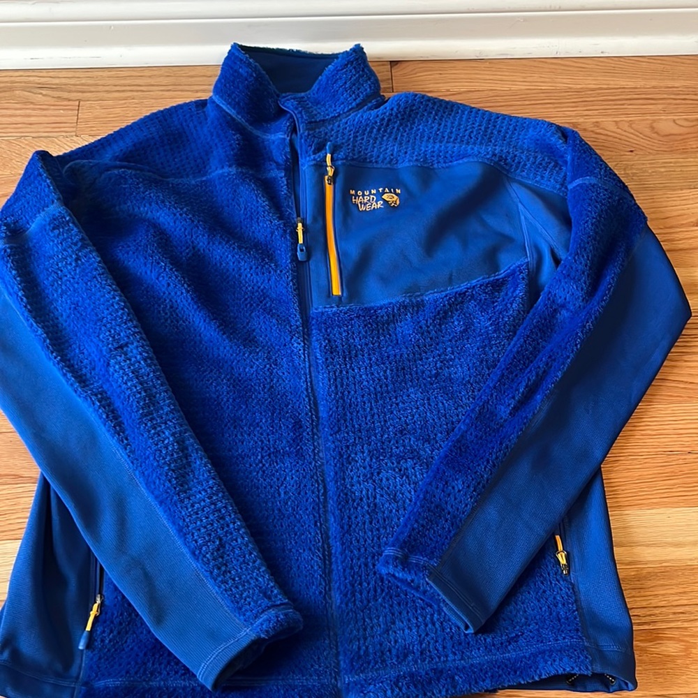 NWT Men’s Mountain Hardware Fleece Hoodless Monkey Man Grid Jacket